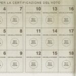 Gli spazi per i timbri del voto sulla tessera elettorale italiana